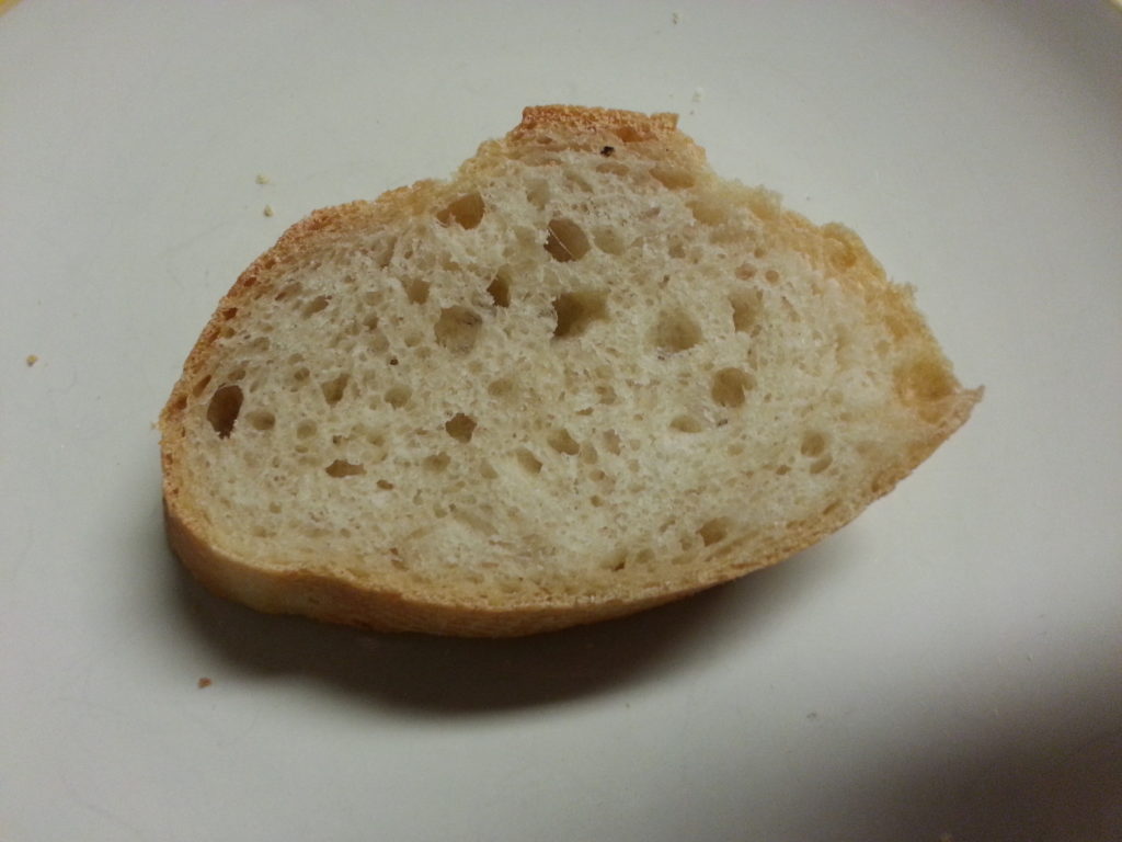 A slice of French bread.