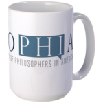Photo of a SOPHIA coffee mug that one can purchase through CafePress.
