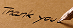 Photo of a hand-written thank you note.