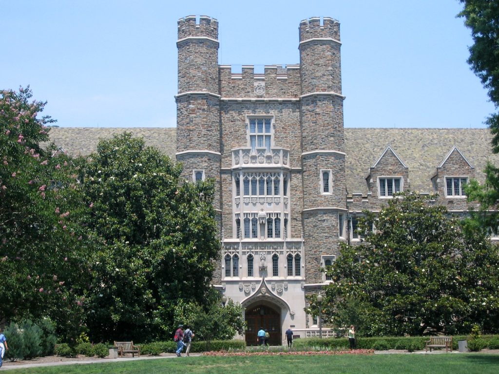 Iconic building at Duke University.