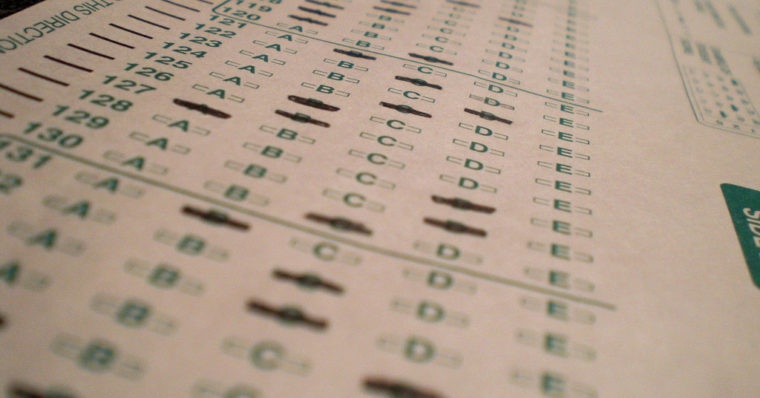 A scantron form.