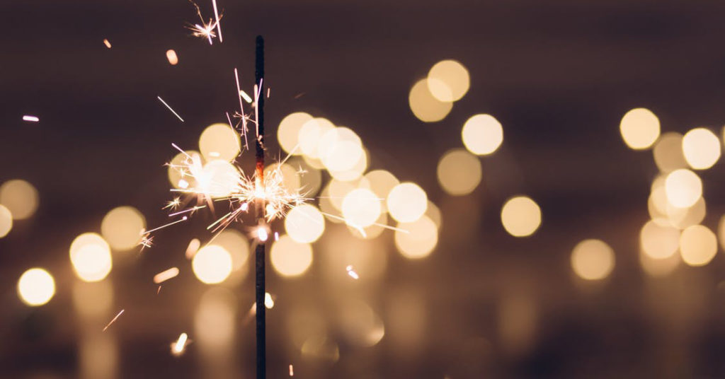 Photo of sparklers and fireworks as a symbol of celebration!