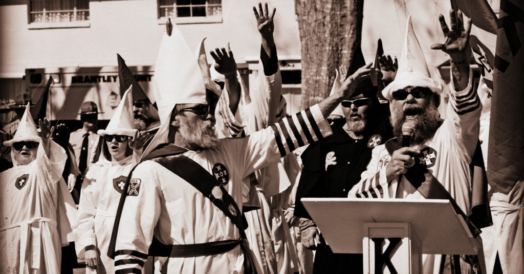 Photo from a KKK rally in Georgia in 2006. 