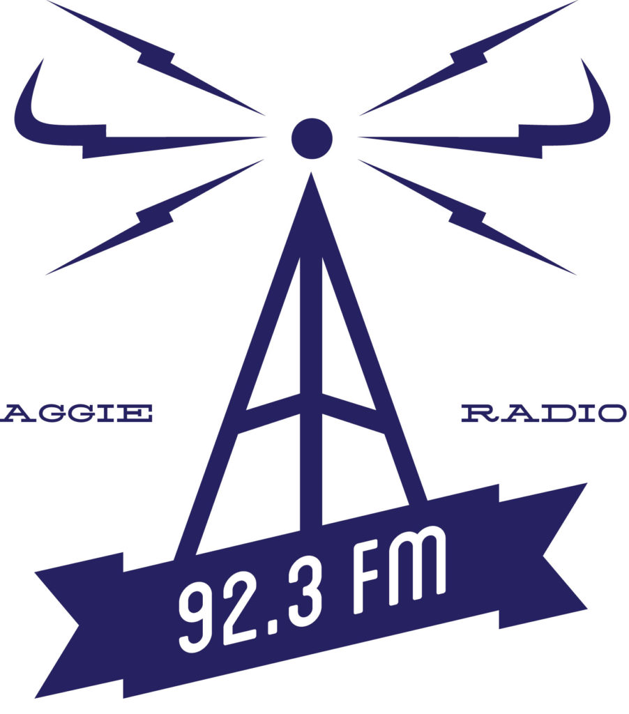 The logo for KBLU, Aggie Radio, 92.3 FM in Logan, UT.
