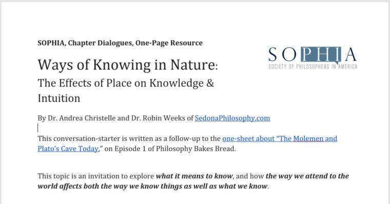 Image of a portion of the one-sheet document on 'Ways of Knowing in Nature.' The image links to the one-sheet document in Adobe PDF format.
