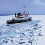 Photo of an icebreaker boat.