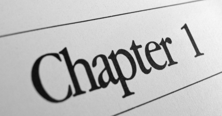 Photo of a book's text, reading 'Chapter 1.' 