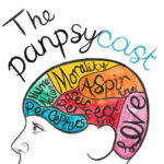 The logo for the Panscycast, featuring a head and colorful brain.